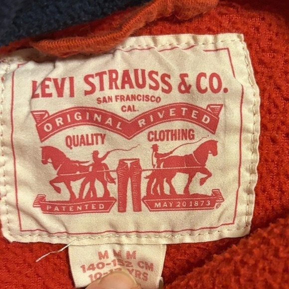 Levi-Fleece Zip up Sweater (red/Blue) - Picture 4 of 4